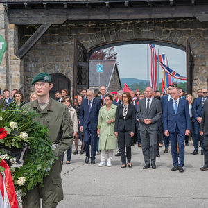 Gedenk- und Befreiungsfeier Mauthausen 2024Internationale Jugendgedenkfeier und Internationale Gedenk- und Befreiungsfeier zum thematischen Schwerpunkt „Recht und Gerechtigkeit im Nationalsozialismus“ anlässlich der 79. Wiederkehr der Befreiung des 