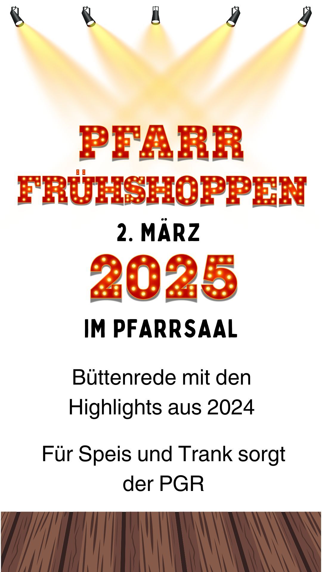Pfarrfrühschoppen mit Büttenrede
