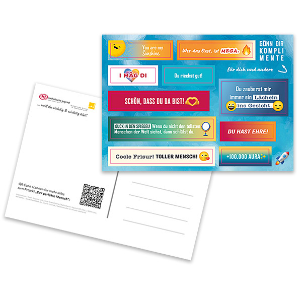 Postkarte - der perfekte Mensch