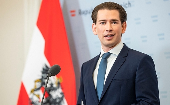 Bundeskanzler Sebastian Kurz bei einem Pressegespräch im Februar 2020