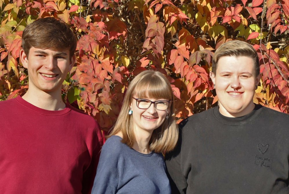 Fabian Raml, Magdalena Lorenz und Keno Lothring - ehrenamtliche Vorsitzende kj oö