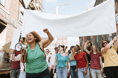 Feminists fighting for women's rights