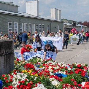 Gedenk- und Befreiungsfeier Mauthausen 2024Internationale Jugendgedenkfeier und Internationale Gedenk- und Befreiungsfeier zum thematischen Schwerpunkt „Recht und Gerechtigkeit im Nationalsozialismus“ anlässlich der 79. Wiederkehr der Befreiung des 